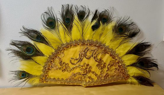 Santería Yemaya y Obatala plumas amarillas y negras